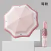 Paraguas Retráctil Totalmente Automático con Mecanismo Anti-Rebote, Paraguas Plegable con Esquinas Redondeadas Reflectantes, Seguridad Anti-Perforación, Específico para Estudiantes