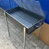 Grelha de Churrasco Espessa Totalmente Soldada, Grelha Comercial Grande com Borda para Gordura, Grelha de Churrasco Tradicional a Carvão, Suporta Personalização