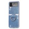 Adecuado para Samsung Zflip4 Funda de Cuero con Brillo para Teléfono Móvil Zflip 70% de descuento Hebilla de Anillo Apilado Anti-Caída Carcasa de Una Pieza Cubierta Protectora