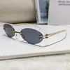 Gafas de Sol Ovaladas Sin Montura de Estrella de Moda Ins Xiaohongshu Gafas de Sol Populares Estilo Y2K Sexy