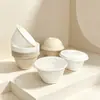 Tazones desechables biodegradables de pulpa de papel espesada, tazones personalizables para helado, tazones espesados para postre y yogur, cajas de embalaje para llevar