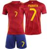 Roupas de Treino de Futebol 2425 Camisa Principal da Copa da Europa da Espanha Nº 9 Garvey 26 Pedre 7 Morata 16 Rhodes