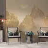 Nuevo Estilo Chino Relieve Estéreo 3D Lámina de Oro Fondo Montaña Jinshan Papel Tapiz Estilo Chino Sala de Estar Sofá Mural Decorativo Revestimiento de Pared