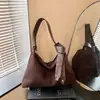 Bolsa Feminina 2026 Nova Retro Nicho Camurça Bolsa Tote Simples Moda Bolsa de Ombro Único Transversal Bolsa Feminina Bolsa Casual