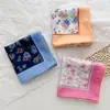 Nuevo Pañuelo Cuadrado Pequeño de Algodón y Lino Floral para Mujer, Artístico, Fresco, Estilo Pastoral Diadema Decorativa, Pañuelo para la Cabeza, Pañuelo para el Cuello, Pañuelo de Seda