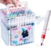 Marcador Acrílico 24/80 Colores Empaque Cubo Venta al por Mayor Diario DIY Arte Acuarela Estudiantes de Primaria Tipo Líquido Recto Bolígrafo de Dibujo