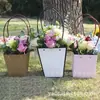 Corea del Sur Bolsa de papel kraft para flores Caja para arreglo floral Bolsa impermeable para arreglo floral Ramo trapezoidal Bolso de mano para ramo Planta suculenta Bolso de mano