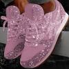 Estación Independiente Plataforma Otoño Transfronteriza Zapatos Casuales con Lentejuelas Transpirables con Pedrería de Suela Gruesa Zapatos Deportivos para Mujer Comercio Exterior