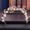 Diadema Tuan Ming con flores de perlas de cristal, tocado de libélula, accesorios para el cabello de rendimiento para niños, joyería de novia al por mayor