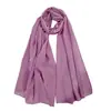 Lenço Bolha de Chiffon Perolado de Cor Única Mais Vendido Lenço Longo Xale de Cor Sólida para Mulheres Malaias Lenço de Cabeça Lenço Atacado