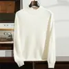 Suéter de Cachemira de Cuello Alto Nuevo para Otoño e Invierno Suéter de Lana Grueso Cálido para Hombre Capa Base Invierno Suéter de Cachemira de Cabra para Hombre