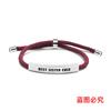Pulseiras de Corda Trançada Multicoloridas Transfronteiriças Europeias e Americanas para Boas Amigas para Comemorar Presentes de Natal com Pulseiras de Aço Inoxidável Gravadas