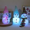 Muñeco de nieve luminoso navideño, regalo para niños, Nochebuena, arroz brillante, luz nocturna colorida, pequeño regalo, decoración al por mayor