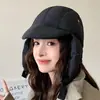 Gorro Lei Feng Engrosado de Algodón Cálido para Ciclismo para Mujer, Calentador de Cuello y Máscara Facial Integrados de Forro Polar del Noreste, Gorro de Algodón a Prueba de Frío