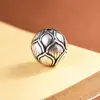 Cuerda Trenzada Hecha a Mano con Cuentas de Loto y Peonía de Plata Accesorios de Plata Vintage