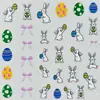 Pegatinas para Uñas de Dibujos Animados con Relieve Tridimensional Transfronterizas Patrón de Conejito de Pascua Huevo Pegatinas Decorativas para Uñas Impermeables de Larga Duración