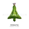 Productos promocionales árbol de Navidad Papá Noel hombre de jengibre muletas globo de aluminio navideño globo de Año Nuevo decoración