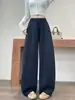 Pantalones Casuales Ligeramente Curvos Estilo Streetwear Americano Regular Otoño 2026, Pantalones de Chándal Anchos Sueltos de Moda con Cordón y Efecto Caído