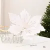 Enfeites de flor de Natal artificial transfronteiriços, flores falsas brilhantes e decorações para árvores de Natal para cenas festivas - direto do fabricante