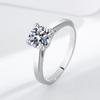 Anillo de diamantes de imitación de cuatro garras clásico, venta directa rápida de Japón y Corea del Sur, anillo de diamantes de imitación de temperamento femenino, red roja de una generación de cabello