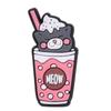 Hebilla decorativa desmontable de goma suave de PVC con diseño de helado de comida linda de dibujos animados, hebilla de zapato con flor, accesorios de bricolaje transfronterizos
