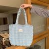 2755 estilo japonês estilo ocidental nuvem bolha flor saco de ombro feminino estudante simples bolsa de lona grande capacidade saco feminino