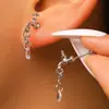 Grifo de Hobby Único Colgante de Gota de Agua Zirconia Perno para Hélice de Oreja Diseño con Sentido de Tornillo Orejera de Nicho Peculiar Venta al por Mayor