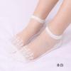 Calcetines cortos de jacquard cool transparentes de cristal para mujer, calcetines finos invisibles de verano para mujer, calcetines de barco al por mayor