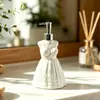 Falda Creativa Blanco y Negro de Medio Cuerpo Botella Recargable para Gel Hidroalcohólico Creativo Baño Botella de Gel de Ducha y Loción Almacenamiento de Baño Dispensador de Jabón