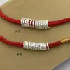 Alambre de Plata Pura 999 Espaciadores en Forma de Aro Anillos Espaciadores Sólidos Accesorios Hilo para Ensartar Cuentas Pulsera de Cristal