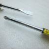 Chave de fenda com cabo amarelo e verde haste de aço cromo vanádio branco espelhada 6mm de diâmetro 4 polegadas a 6 polegadas de comprimento chave de fenda Phillips