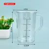 Taza medidora de PC de grado alimenticio para tienda de té de leche, cilindro medidor acrílico resistente a altas temperaturas, 500 ml, taza medidora comercial de grado alimenticio