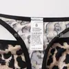 Fornecimento Exclusivo Transfronteiriço para Comércio Exterior Aliexpress Calcinhas Femininas Tanga Estampadas Sexy Sem Costura Cintura Média Confortáveis Respiráveis