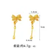 Pendientes de Oro de Arena Vietnamita Estilo Chino Pendientes de Borla de Lazo Hueco de Lujo Diseño Joyería de Larga Duración Fabricante