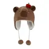 Bonito Sombrero de Felpa de Capibara de Dibujos Animados para Niños, A prueba de frío para Otoño e Invierno, Cálido, Protector de Orejas, Sombrero Lei Feng Engrosado