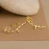 Transfronterizo Una Pieza Pedido Mínimo Nombre Personalizado en Inglés Pendientes para Mujer Acero Inoxidable Chapado en Oro Pendientes DIY Hechos en Fábrica