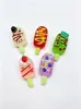 Accesorios de resina de paleta de helado translúcida luminosa de dibujos animados para carcasa de teléfono DIY, accesorios para el cabello, pinzas para el cabello y materiales al por mayor para zuecos