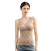Novo colete quente de outono e inverno para mulheres com bojo, lingerie sem costura, renda em V, levanta e modela, camada base confortável