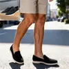 Mocassins de Verão Masculinos, Sapatos Rasos Casuais, Sapatos de Condução Slip-On, Sapatos com Aba de Tamanho Grande para Cruzamento de Fronteiras
