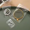 Bolsa de armazenamento de joias em PVC conveniente para acessórios, brincos, colares, pulseiras e joias, bolsa auto-selante, bolsa à prova de poeira, bolsa selada transparente