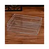 20 x 15 x 5 cm em estoque acrílico PS transparente plástico alimentar quadrado caixa doce quadrado caixa de armazenamento