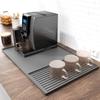 Tapete de Silicona Personalizado para Máquina de Café Bandeja Dividida Personalizada Dos en Uno Tapete Protector Tapete de Secado de Cocina Bandeja Pequeña Aislada