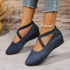 Comércio Exterior Europeu e Americano Tamanho Grande Primavera Novo Bico Redondo Slip-On Sapatos de Salto Baixo Sapatos Gorro Femininos Sapatos Casuais Esportivos Femininos Atacado