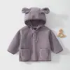 Sudaderas de otoño e invierno para bebés niños y niñas, chaquetas con capucha de forro polar elegantes para niños, ropa de bebé para uso en exteriores