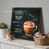 Pintura de Lata de Café Vintage Personalizável Quadrada 20 30cm Placa de Metal Loja de Café Bar Pintura Decorativa de Parede