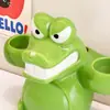 Portacepillos de dientes al por mayor sin taladro, elegante almacenamiento para encimera de baño para pasta de dientes y cepillo de dientes eléctrico con drenaje
