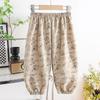 Verão 2025 Novo Calça Anti-mosquito Estilo Coreano Infantil Meninos e Meninas Bebê Casual Nove Pontos Respirável Calça Esportiva Calça Infantil