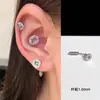 Coleção de Brincos de Aço Titânio Preto para Mulheres com Studs Únicos para Hélice e Concha Auricular