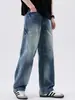 Ropa de Hombre Fengshe / Novedad Primavera 2026 Estilo Americano Pantalones Rectos Holgados Marca de Moda Jeans para Hombre