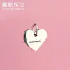 Versão Coreana Moda Dongdaemun Pingente Coração de Pêssego Prata S925 Pingente em Forma de Coração Eletrocardiograma Retrô Acessórios para Pulseira DIY